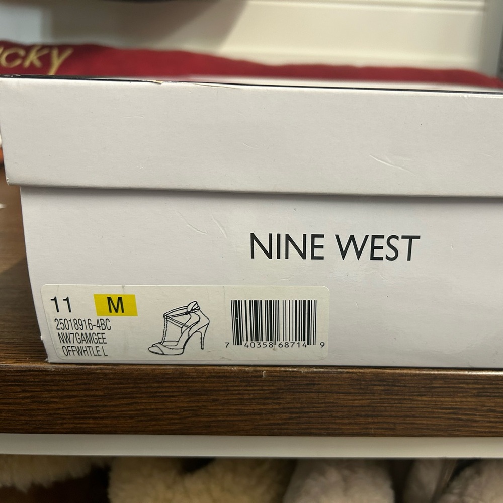 Nine West Off White Strappy Heels